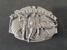Vtg 1989 Siskiyou Buckle Co Vietnam Veteran The Forgotten Warrior Belt Buckle