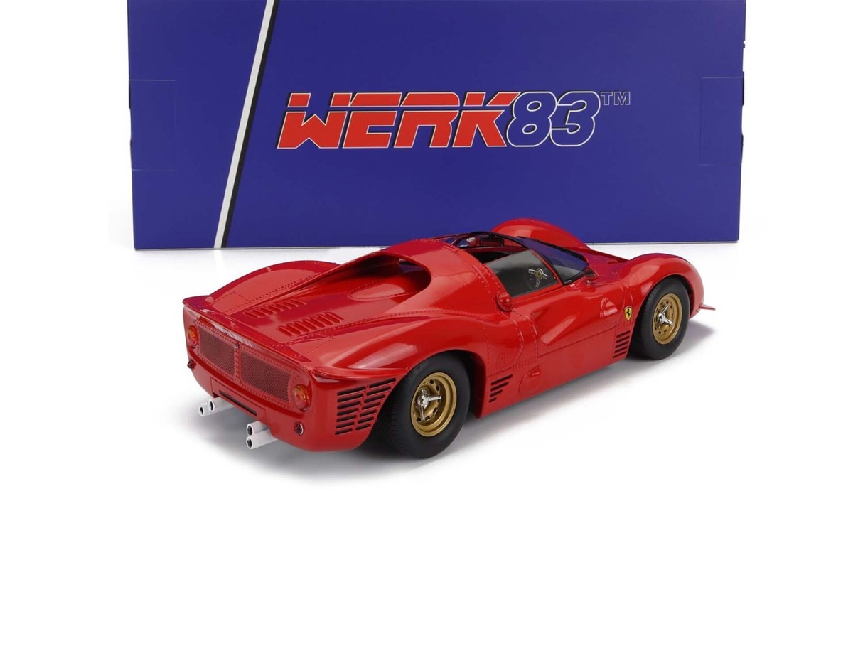 1966 FERRARI 330 P3 4.0L V12 SPIDER RED 1:18 SCALE BY WERK83