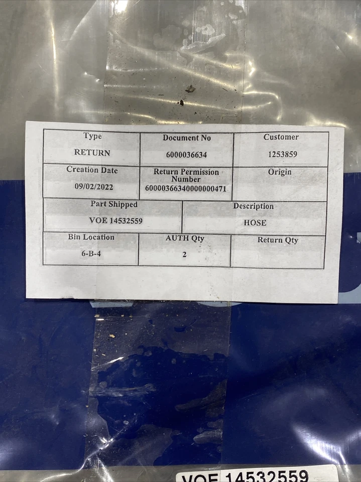 Volvo dump trucks A25 , A30 , A35 , A40 Ac Hose 14532559 New - Image 2 of 4