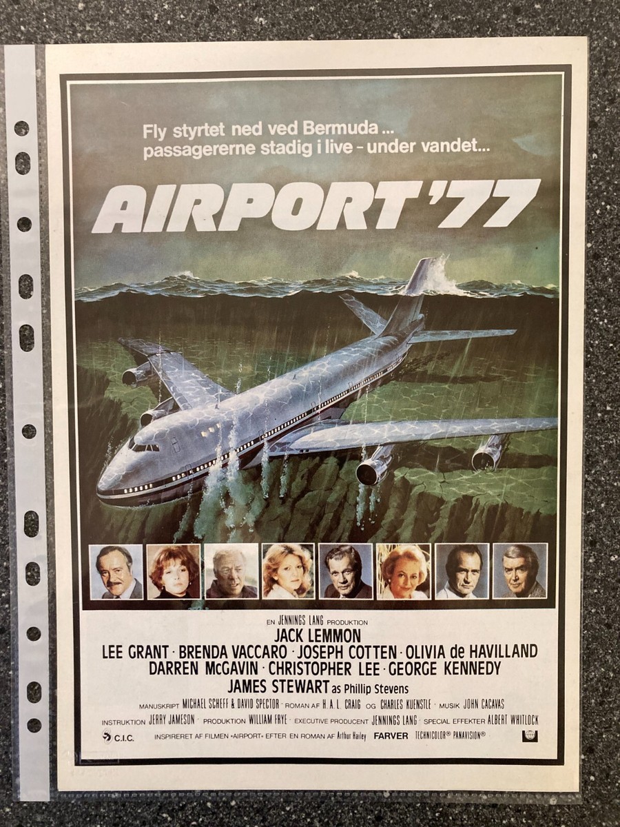 Airport &lsquo;77 Jack Lemmon, Lee Grant 1977 Danish Press Release | eBay