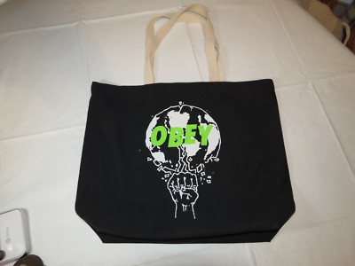 Obey Smash It Up black green beach bag tote bookbag travel one size NEW World