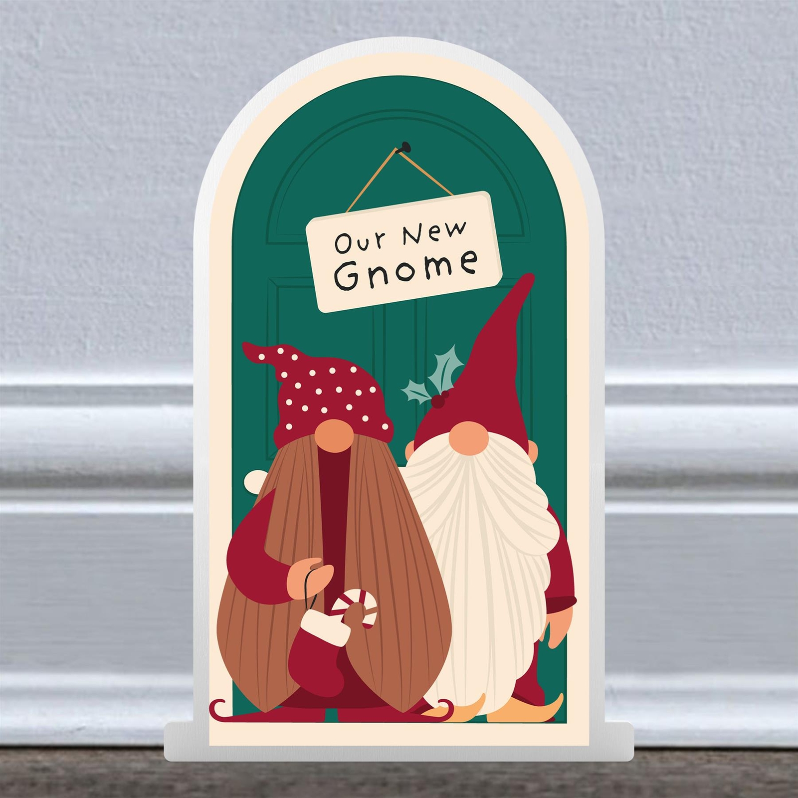 Our New Gnome Gonk Festive Standing Wooden Christmas Door Christmas Decor