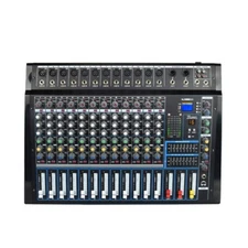 Professional 12-Channel High Power Audio Mixer 1600Wx2 Audio Tuner w/ Bluetooth