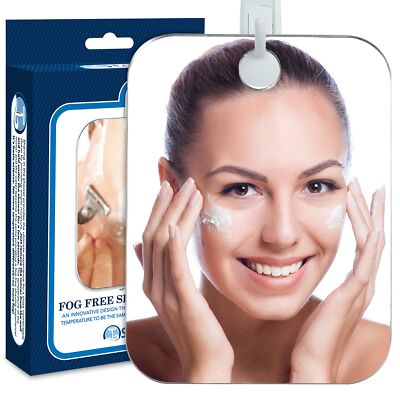 Deluxe Anti-Fog Shaving Mirror | Fogless Bathroom Shower Mirror with Handheld...