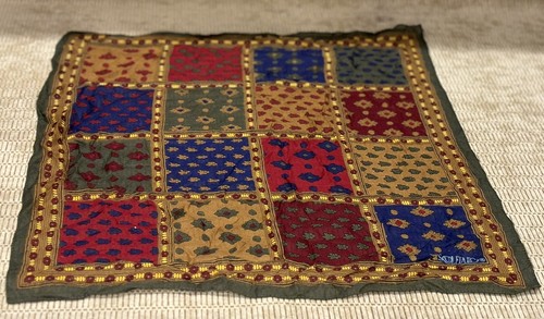 VTG Souleiado Charles Demery Scarf  18" Square Cotton (?) Floral Squares