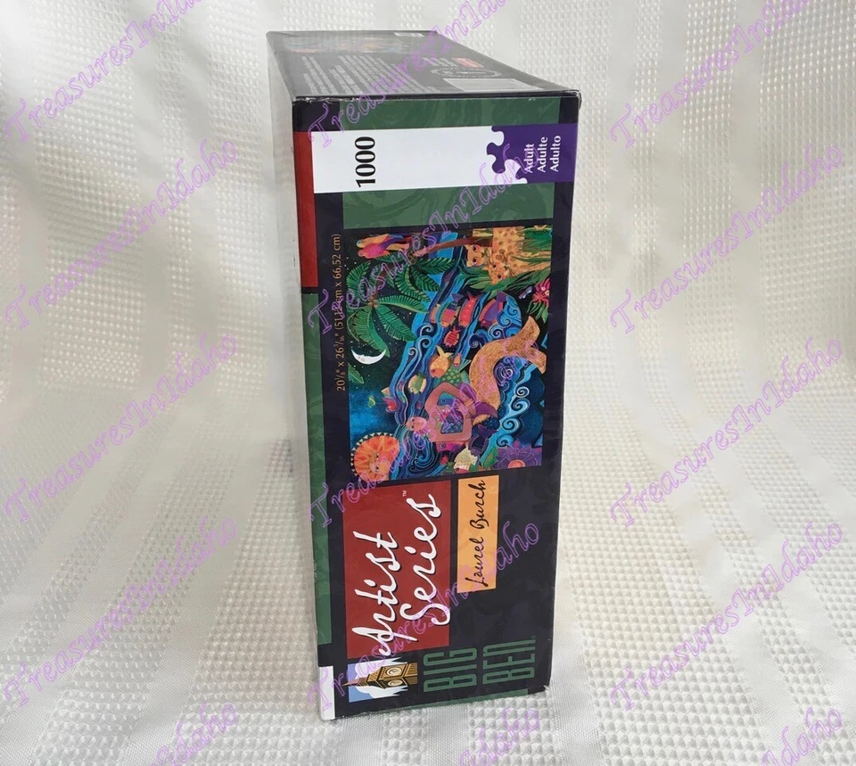 Caja rara, serie de artistas, rompecabezas artístico de la selva pez sirena, Big Ben Laurel Burch Foto 2 de 4