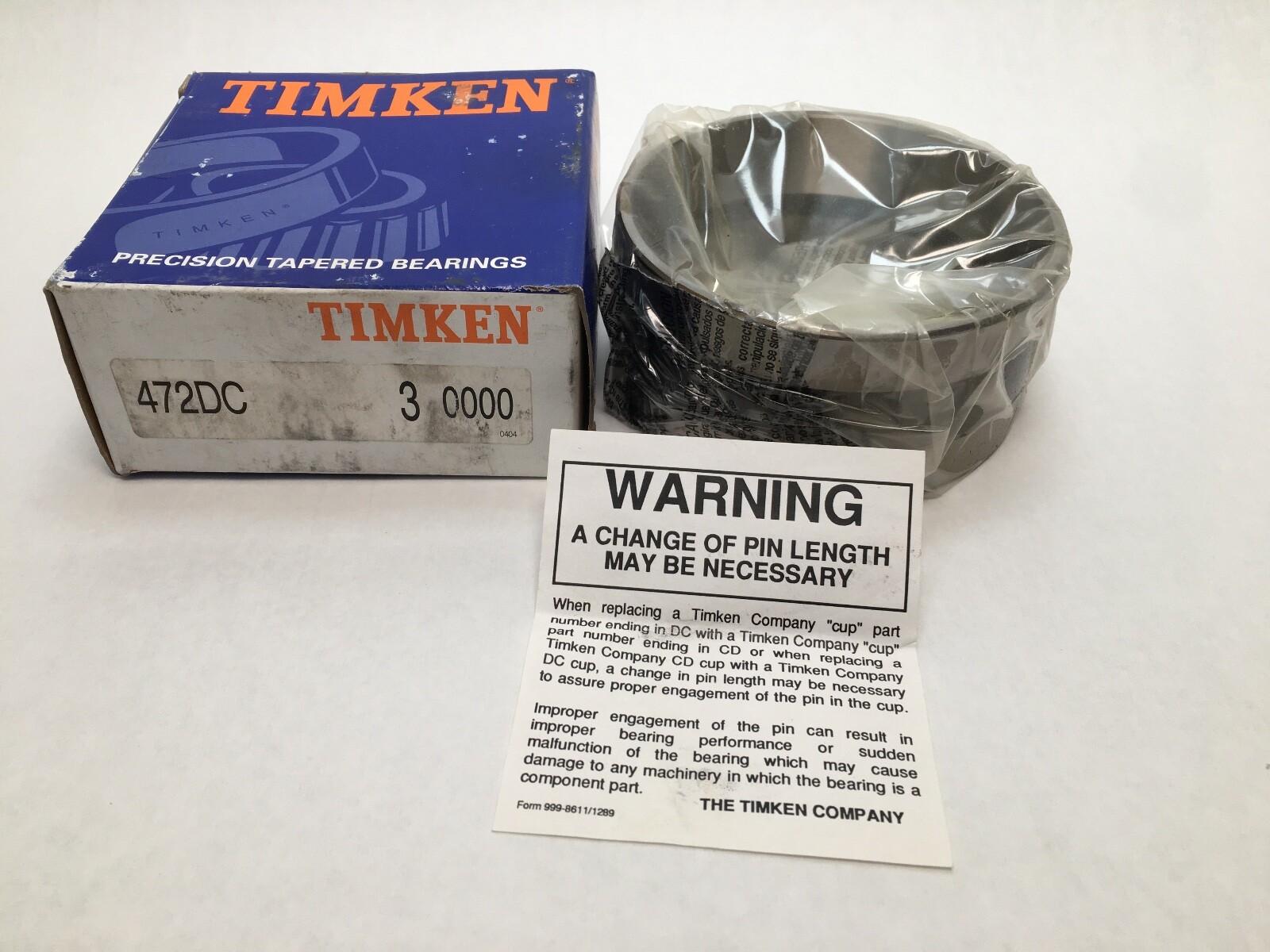 TIMKEN 472DC-3 Double Taper Roller Bearing Cup 4.725 OD 472DC3 472-DC 3 USA Made