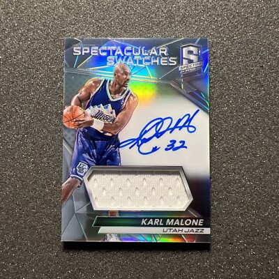 2016-17 Spectra KARL MALONE #SS-KML Spectacular Swatches PATCH AUTO 17/25 - JAZZ