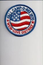 1970 Weir-Cove District Fall Camp-O-Ree patch