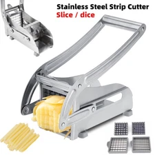 Stainless Steel French Fry Cutter Vegetable Potato Slicer 36/64 Hole Chopper US