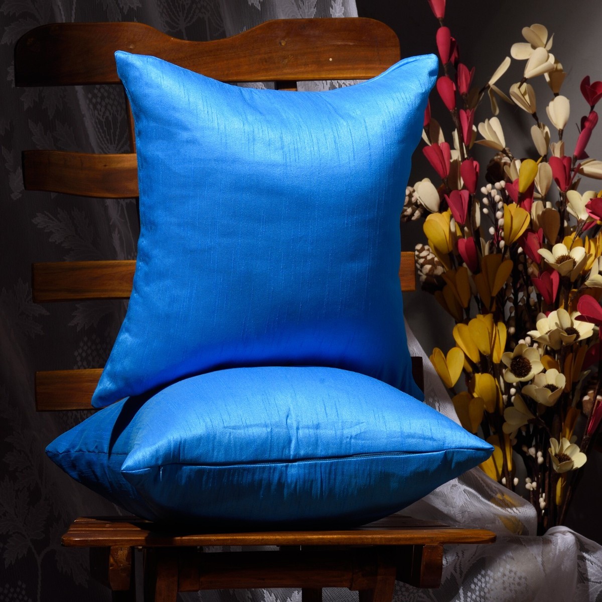 throw pillows for couch living room blue farmhouse handmade sofa pillow  cover 2p