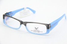 NEW VERSACE 1969 VINTAGE LLV1022 C2 TRANSPARENT BLUE AUTHENTIC EYEGLASSES 51-15