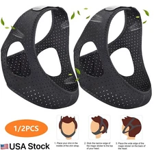 2x Anti-Snoring Chin Strap Adjustable And Breathable Anti-Snoring Sleep Headband