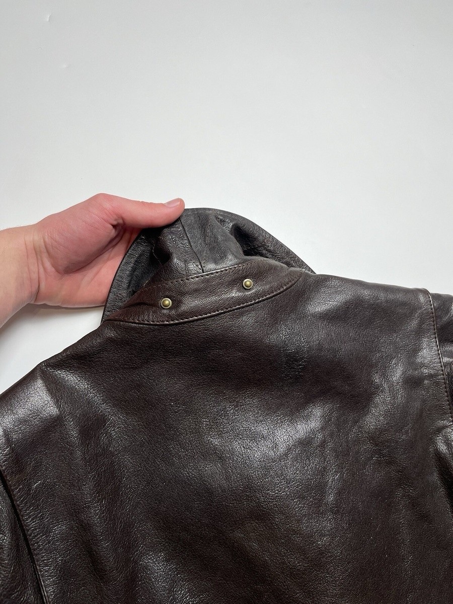 CP Company Archive Biker Leather Jacket Size 48 | eBay