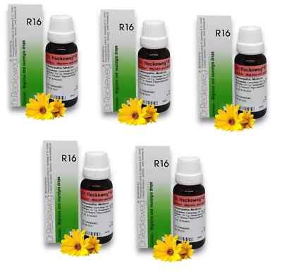 Dr Reckeweg R16 Migraine Headache Drops 22ml Pack of 5 | Natural Relief