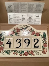 Santa Barbara Ceramic Address Plaque-New