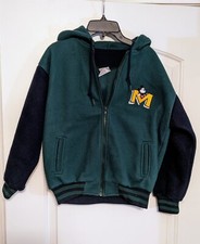 VTG 90s Disney Store Mickey Mouse Fleece Varsity Style Children s L 14-16 Hoodie