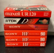 6 Recordable Audio Cassette Tapes - See Description - Brand New/Sealed