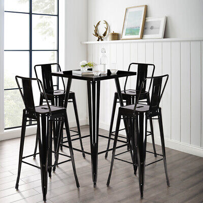 High Gloss Dining Chair Set, Round Bar Table And Chairs Set