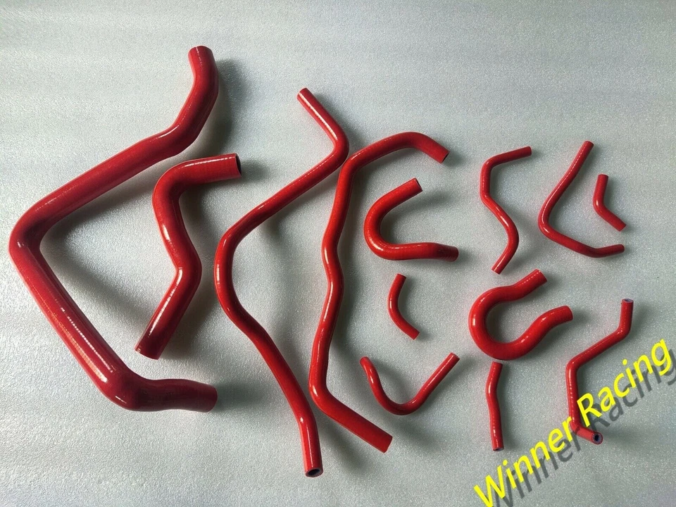 Подходит для Honda Prelude BB1 2,2 л, BB3 2,0 л 1992-1996 силиконовый шланг набор 13 штук красный - Изображение 3 из 3