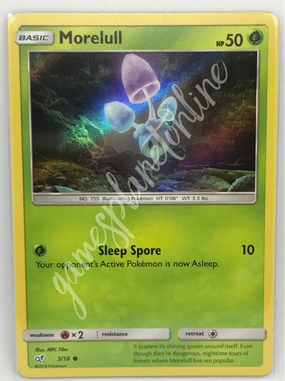 MORELULL 3/18 Pokemon Detective Pikachu HOLO Common Card eBay