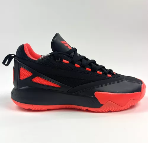 Adidas Dame Certified 2 Low Mens 8.5 Black Red Basketball Shoes Lillard IE7791