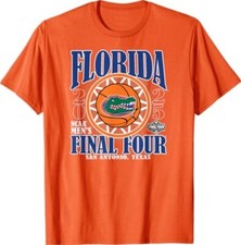 Florida Gators Final Four 2025 Men's Basketball Burst Orange T-Shirt