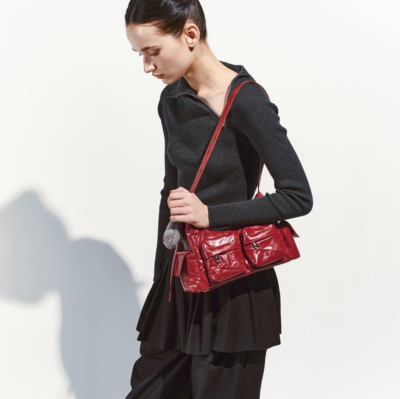 SAMO ONDOH Pocket Mug Bag M Origami Red Shoulder Crossbody Korea