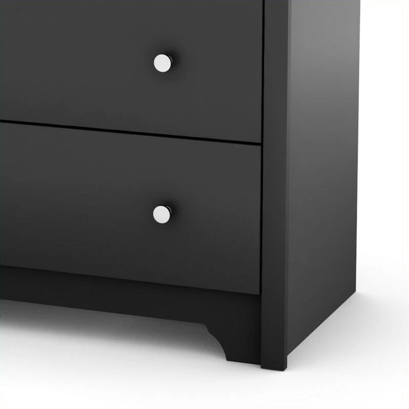South Shore Breakwater 5 Drawer Chest in Pure Black Finish - Image 3 of 4