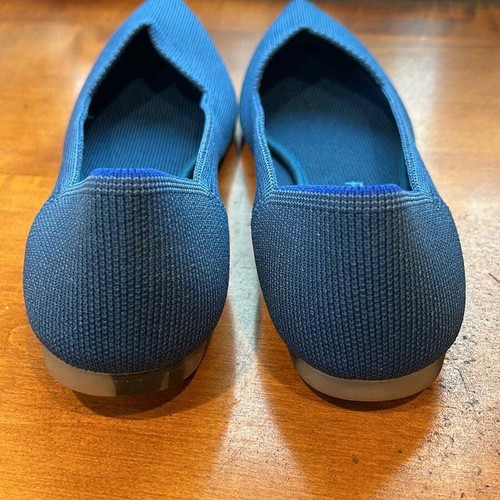 Rothy’s the point women’s flat slip on shoes deep ocean blue size 8 - Picture 9 of 10