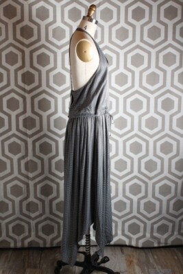 rachel comey silver dress RACHEL COMEY Size 4 Black Silver Silk Blend 50-317 Metallic Dress Top
