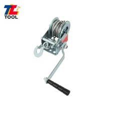 800lbs Silvery High Carbon Steel Hand Winch With 26ft Cable For Trailer And Boat