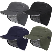 Winter Military Cap with Ear Flap Waterproof Army Cap Cadet Hat for Cold Weather