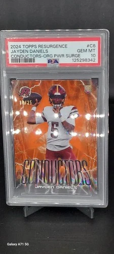2024 Topps Resurgence Conductors Jayden Daniels Orange Power Surge #10/25 #C6