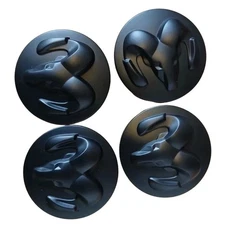 4 Pieces Dodge Ram 1500 Black Wheel Hub Center Caps Covers 63mm 04-18 Oem Mopar