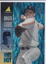 ROGER CLEMENS 1995 Pinnacle RARE WHITE HOT $$ INSERT Boston Red Sox Card YANKEES