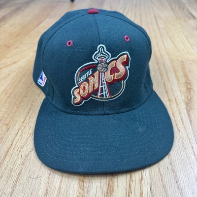 Vtg Seattle Super Sonics Starter Fitted Hat Cap 7-7 3/4 Wool Blend