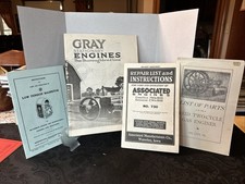 Lot of 4 Vintage Gas Engine Misc. Manuals. Parts List, Repairs And Misc. Read.