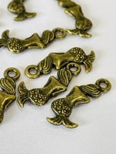 10 Pieces Bronze Mermaids Pendant Charms for Crafts, Bracelets, Jewellery Making