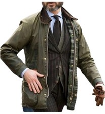 Barbour Beaufort Vintage 4XL Wachsjacke Grün size C52/132 Olive Green Wax Jacket