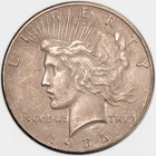 1935-P Philadelphia Peace Silver Dollar $1 Almost Uncirculated AU+