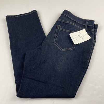 Croft & Barrow Secretly Slimming Stretch Jeans Women s 12 Short Mid Rise Black