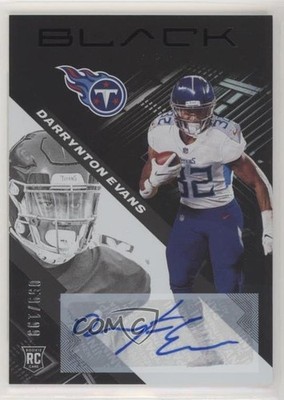2020 Panini Black Rookies Auto 59/199 Darrynton Evans #135 Rookie Auto RC v9t