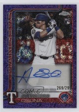 2025 Topps Chrome Update Purple Speckle Refractor /299 Alejandro Osuna Auto j3z