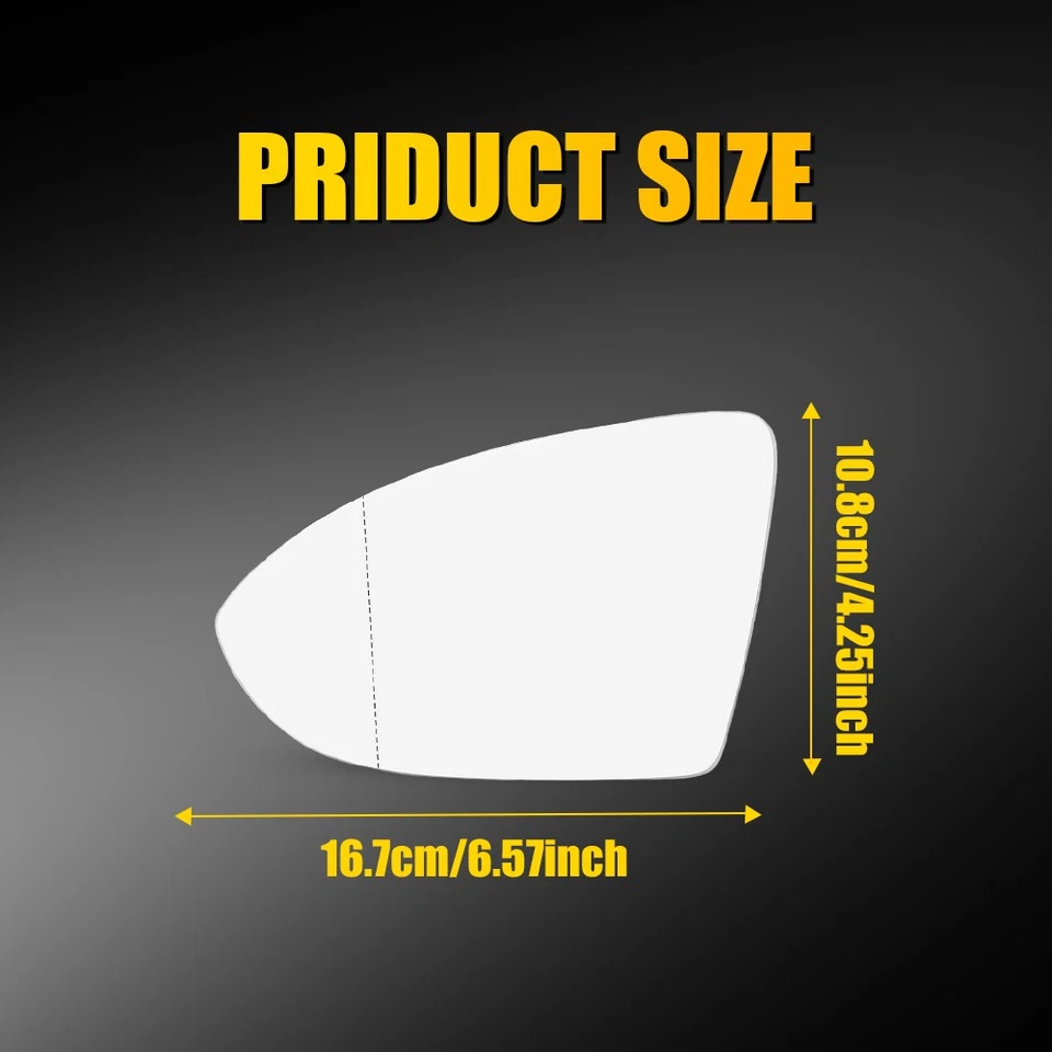 2x Espejo retrovisor delantero izquierdo+derecho cristal transparente calefactable Volkswagen Golf 2015-2021 Foto 3 de 4