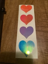 Mrs Grossman Lovely Rainbow Hearts Sticker Sheet - Heart Stickers