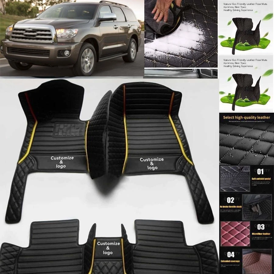 For Toyota Sequoia Car Floor Mats All Weather Protection Floor Liners - Image 3 of 4