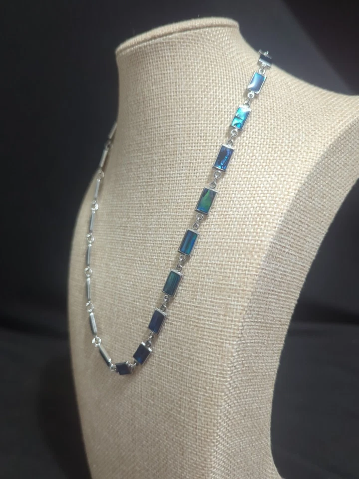 Marine Opal New Zealand Paua Shell Abalone Iridescent Adjustable Necklace - Image 4 of 4