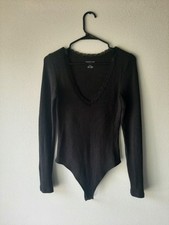 American Eagle Black Long Sleeve Bodysuit