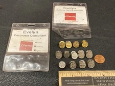 Vtg Lot 13 JCP JC Penney C/S Customer Service Award Silver Gold Tone Pins 7/16”